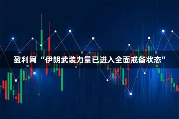 盈利网 “伊朗武装力量已进入全面戒备状态”